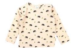 Petit Piao t-shirt hedgehog beige/sart rosa